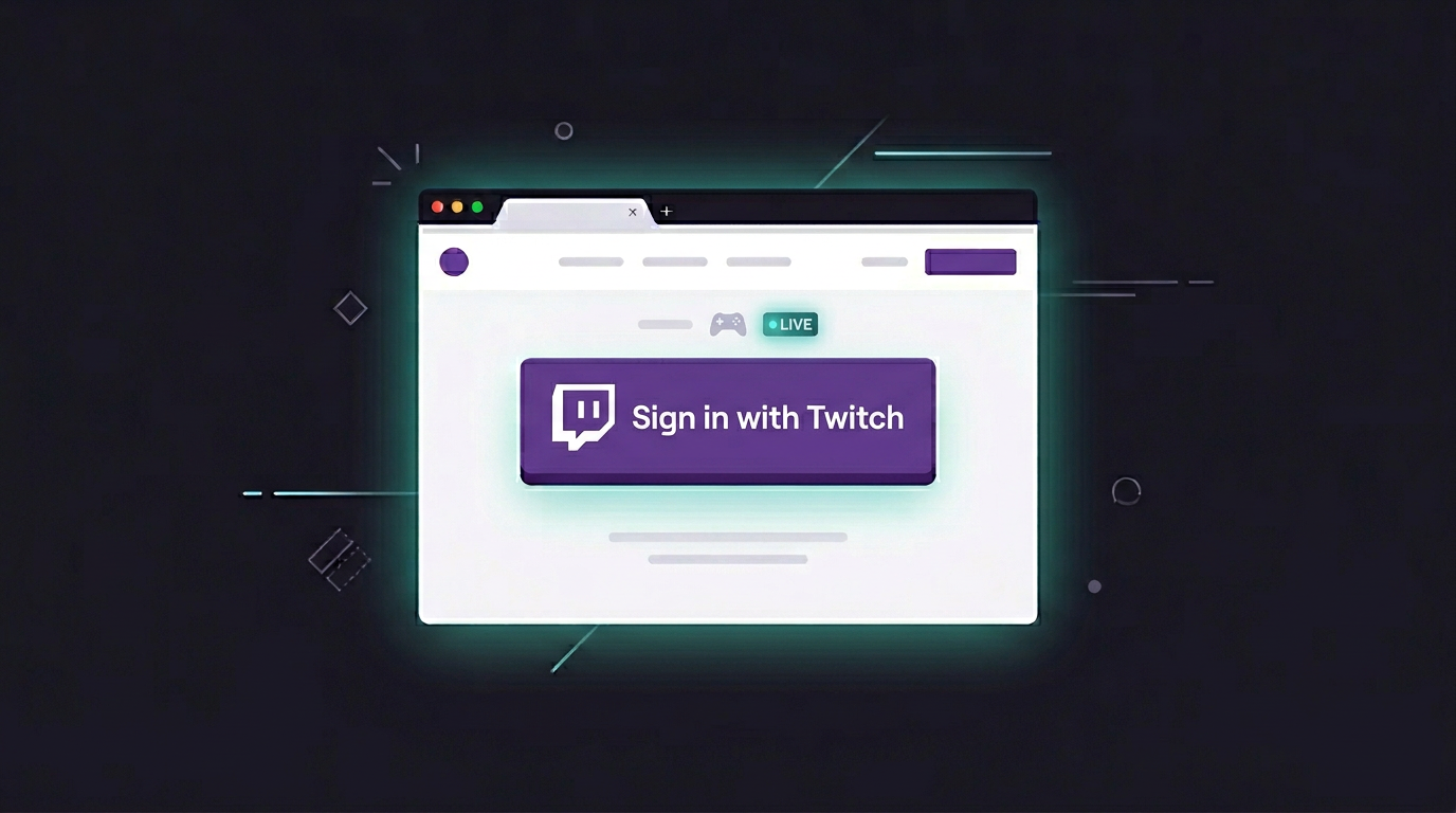 Illustration: Anmeldung mit Twitch, OAuth-Verbindung zum Stream-Kanal